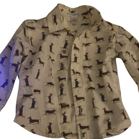 Janie and Jack dachshund button down size 18 to 24 months - Picture 1 of 7